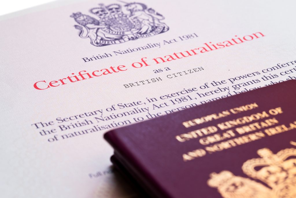 British Passport And Naturalization