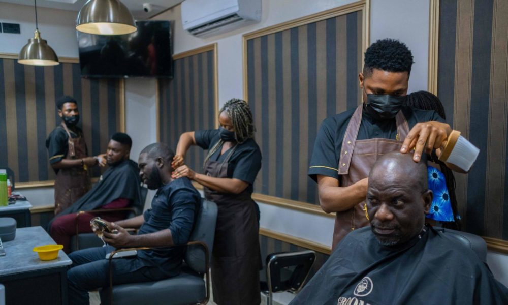 Barbing Saloon in UK